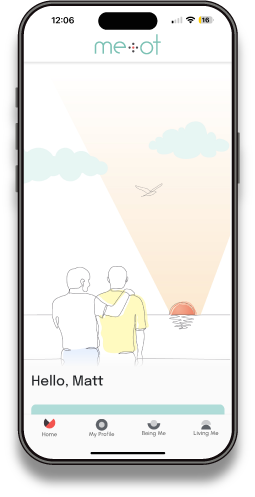 Me+OT app welcome screen